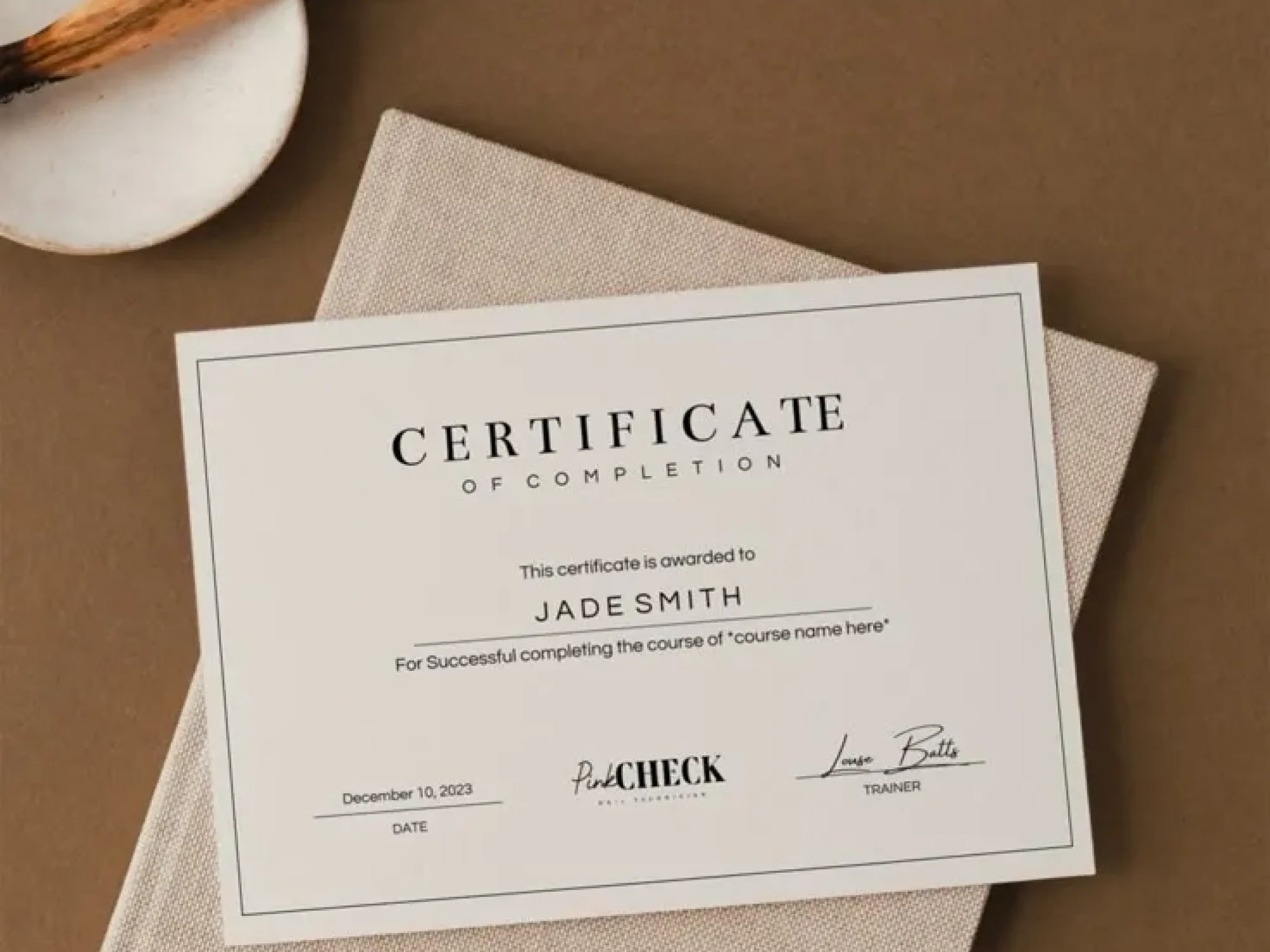 The image of the certificate acquired by the best digital marketer in Riyadh.